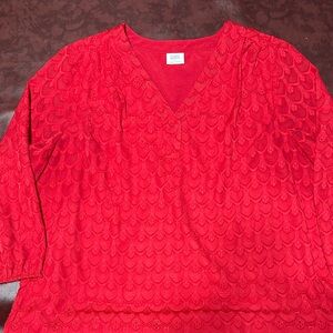 Croft & Barrow Red Blouse